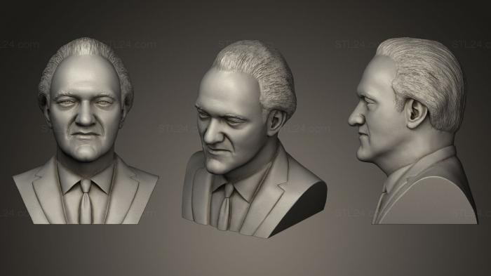 Бюсты и барельефы известных личностей (Квентин Тарантино, BUSTC_0512) 3D модель для ЧПУ станка